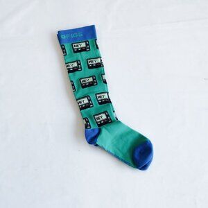 Figs Size L Graphic Compression Socks Retro Style Fun Pattern Trendy